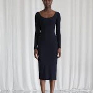 NWT AYM Studio Paxton Long Sleeve Maxi Dress in Black - Size Small